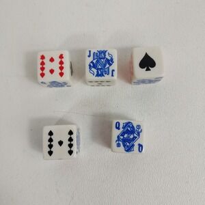 Vintage 5/8"  Poker Dice Crisloid set of 5